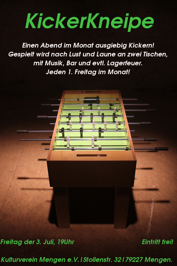 Kickerkneipe @ Kulturverein Mengen | Schallstadt | Baden-Württemberg | Deutschland