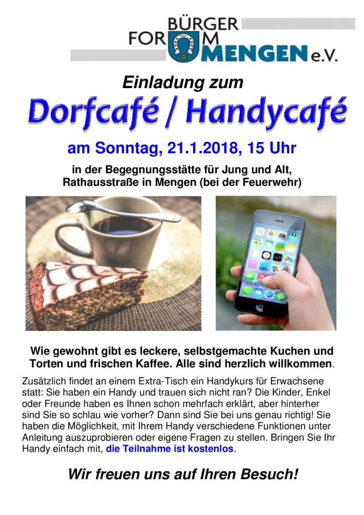 Handy Café @ Begegnungsstätte Mengen | Schallstadt | Baden-Württemberg | Deutschland