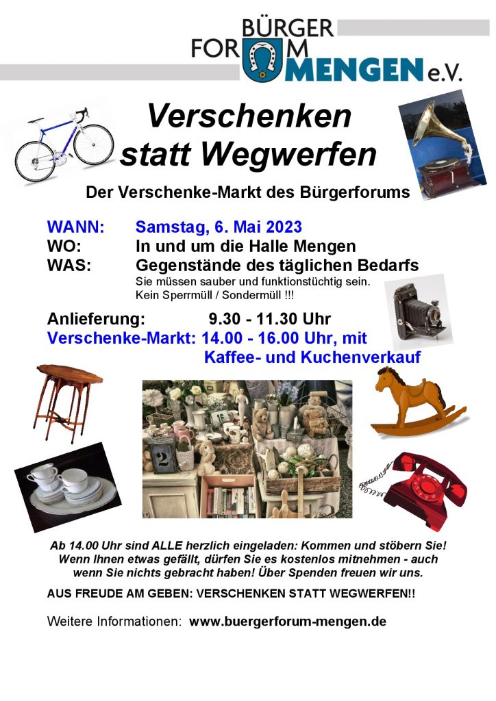 Verschenke Markt @ Mehrzweckhalle Mengen | Schallstadt | Baden-Württemberg | Deutschland